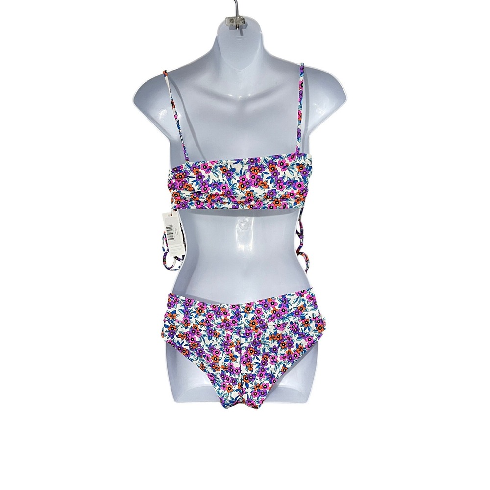 New Frankie's Bikinis Nick Bikini bottoms flower farm and London Bikini Top L/XL - Picture 4 of 8
